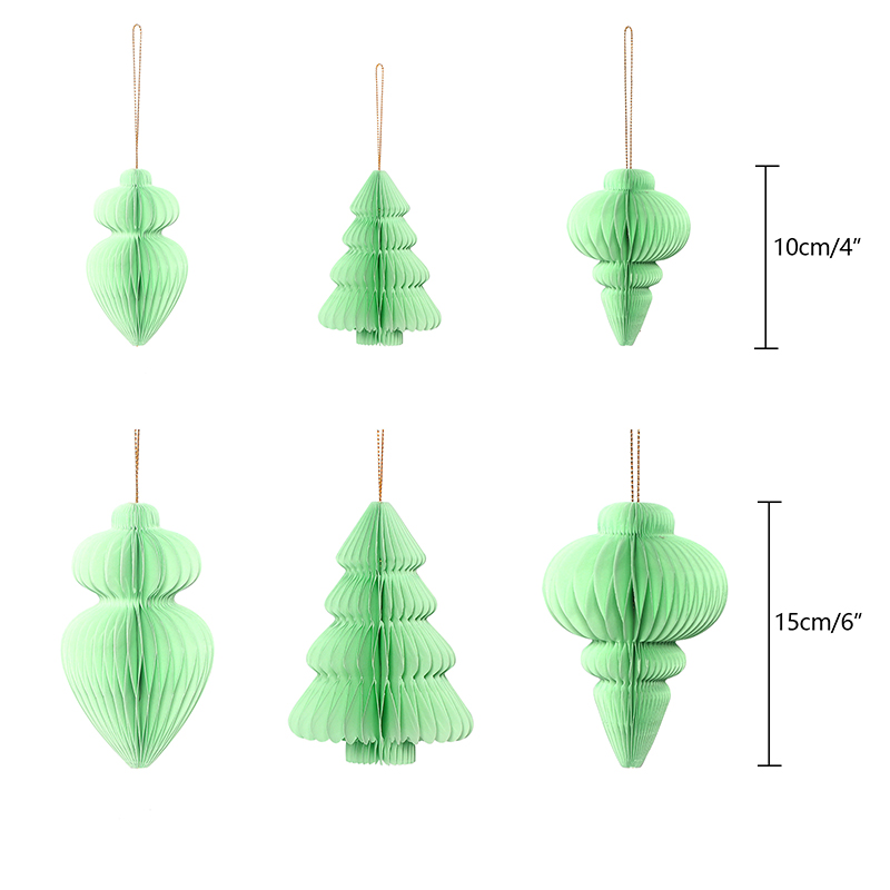 Green Christmas Paper Honeycomb Ornaments-Size.jpg